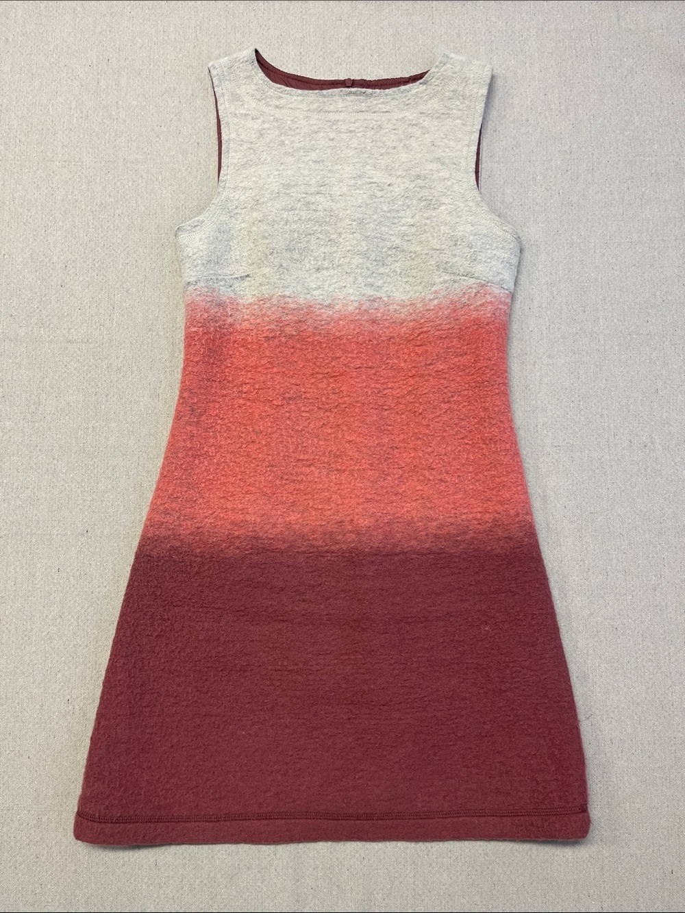 Hoss Intropia Ombre Wool Blend Shift Dress XS Pink Gray Sleeveless